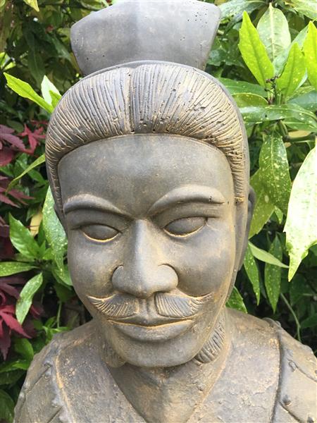 Grote foto prachtige set beelden van japanse krijgers tuin en terras tuindecoratie