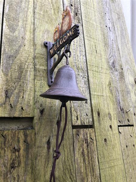 Grote foto deurbel met uilen gietijzer small. doe het zelf en verbouw deuren en horren