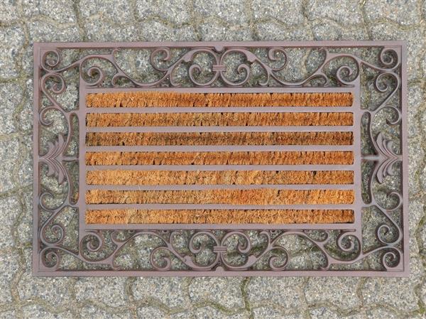 Grote foto stevige deurmat met kokosrolborstels gietijzer tuin en terras overige tuin en terras