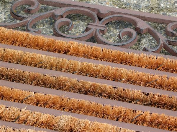 Grote foto stevige deurmat met kokosrolborstels gietijzer tuin en terras overige tuin en terras