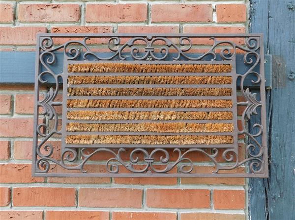 Grote foto stevige deurmat met kokosrolborstels gietijzer tuin en terras overige tuin en terras