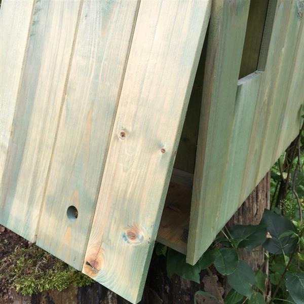 Grote foto prachtige nestkast voor vogels en eekhoorns tuin en terras tuindecoratie