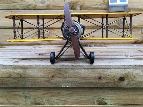 Grote foto handgemaakt vliegtuig xl groot tuin en terras tuindecoratie