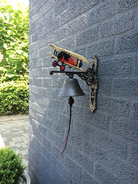 Grote foto deurbel vliegtuig gietijzer doe het zelf en verbouw deuren en horren