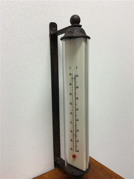 Grote foto metalen frame met glazen thermometer prachtig klassiek nog 2 tuin en terras tuindecoratie
