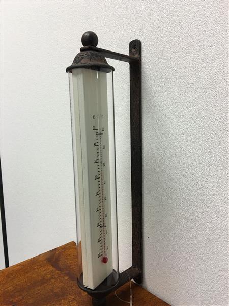 Grote foto metalen frame met glazen thermometer prachtig klassiek nog 2 tuin en terras tuindecoratie