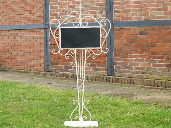 Grote foto welkomstbord op standaard smeedijzer wit huis en inrichting woningdecoratie