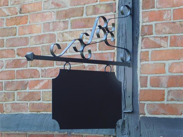 Grote foto uithangbord naambord winkelbord zwart 75 cm rechthoekig ijzer verzamelen overige verzamelingen