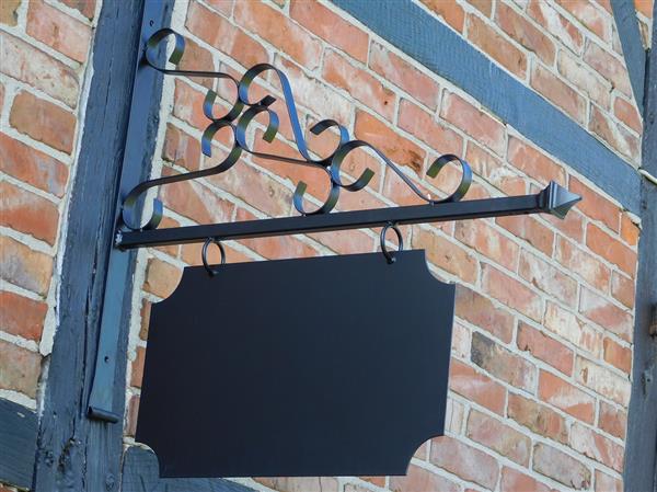 Grote foto uithangbord naambord winkelbord zwart 75 cm rechthoekig ijzer verzamelen overige verzamelingen