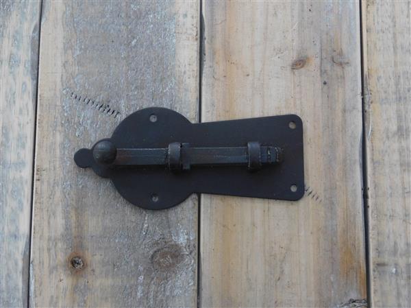 Grote foto schuifdeur slot gewaxt ijzer tuin en terras hekken en schuttingen