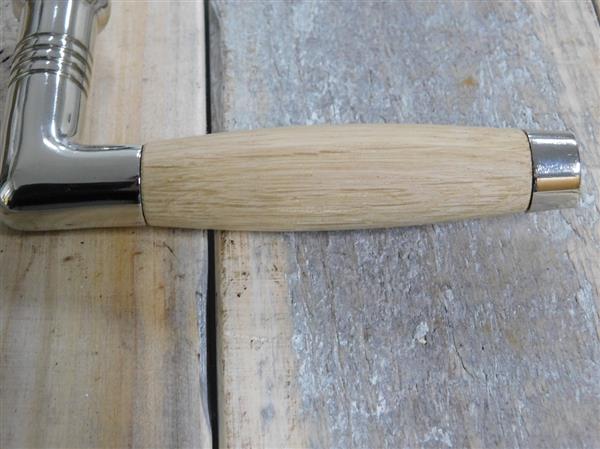 Grote foto hoge kwaliteit chromen nikkelen deur garnituur deurgrepen met houten grepen voor antieke deuren doe het zelf en verbouw materialen en producten