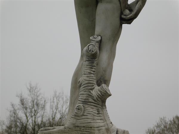 Grote foto tuinbeeld david xl 110 cm steen tuin en terras tuindecoratie