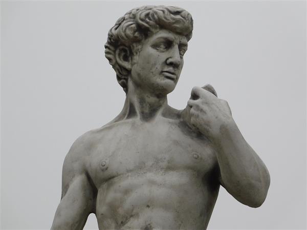 Grote foto tuinbeeld david xl 110 cm steen tuin en terras tuindecoratie