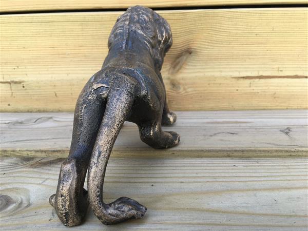 Grote foto leeuw brons look gietijzer tuin en terras tuindecoratie