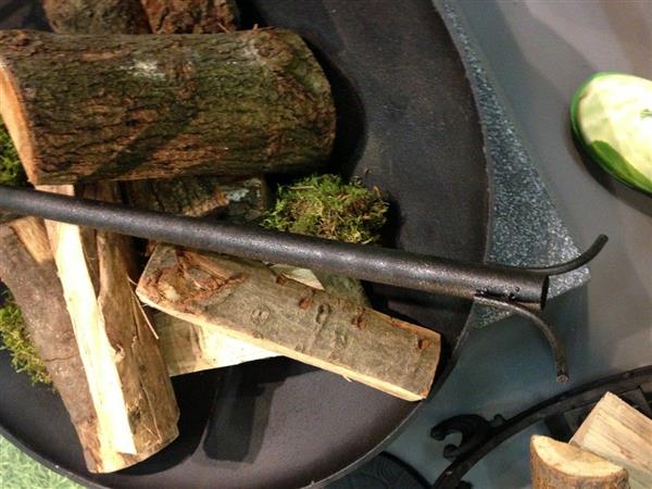 Grote foto blaaspijp adem pijp vuur aanwakkeren van ijzer. huis en inrichting kachels en openhaarden