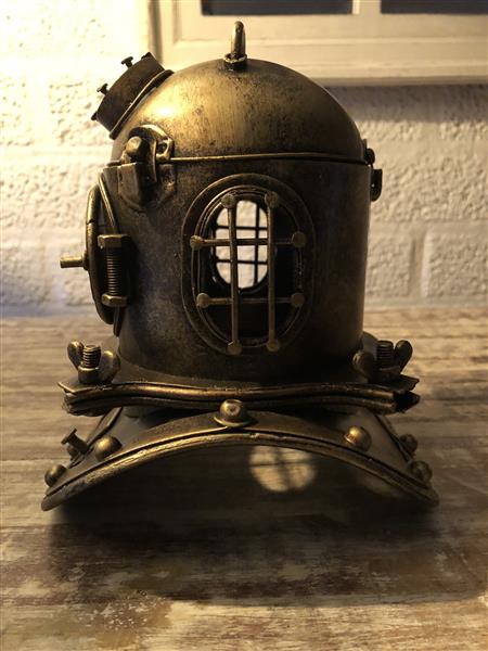 Grote foto nautistische brass messing look duikhelm prachtig tuin en terras tuindecoratie