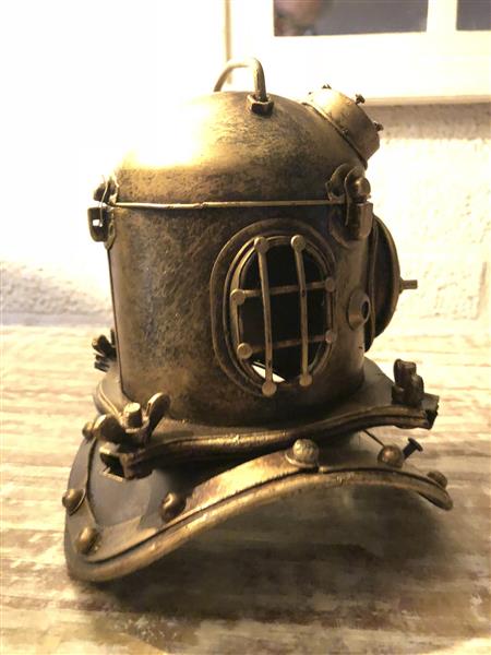 Grote foto nautistische brass messing look duikhelm prachtig tuin en terras tuindecoratie