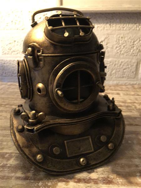 Grote foto nautistische brass messing look duikhelm prachtig tuin en terras tuindecoratie