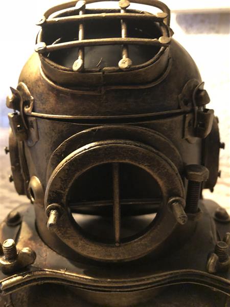 Grote foto nautistische brass messing look duikhelm prachtig tuin en terras tuindecoratie