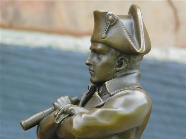 Grote foto beeld napoleon brons op voet van marmer tuin en terras tuindecoratie