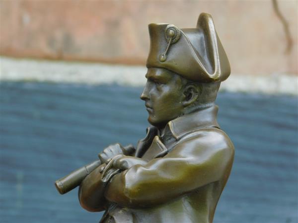 Grote foto beeld napoleon brons op voet van marmer tuin en terras tuindecoratie