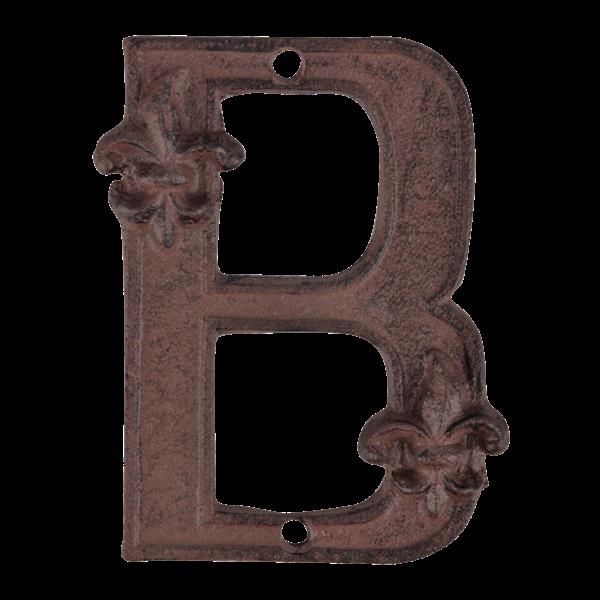 Grote foto stijlvolle letter b voor huismuren uitbreiding van het huisnummer in antiek bruin doe het zelf en verbouw materialen en producten