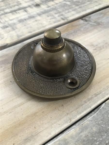Grote foto ronde deurbel messing van zeer goede kwaliteit doe het zelf en verbouw materialen en producten