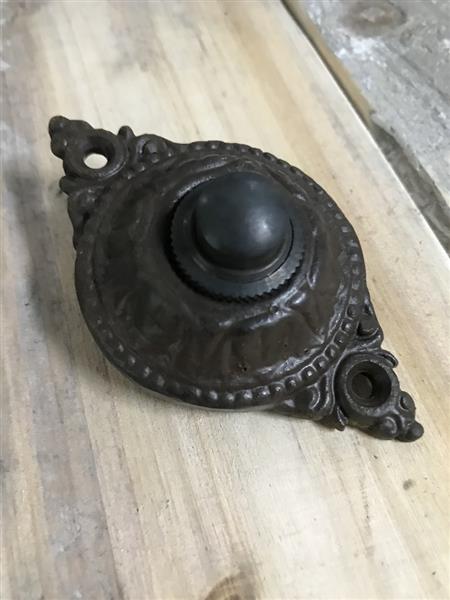 Grote foto deurbel wilhelminische stijl antiek ijzer bruin doe het zelf en verbouw materialen en producten