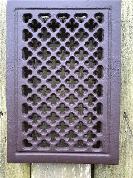 Grote foto 1 hete lucht ventilatie rooster voor open haard rechthoekig gietijzer bruin huis en inrichting kachels en openhaarden