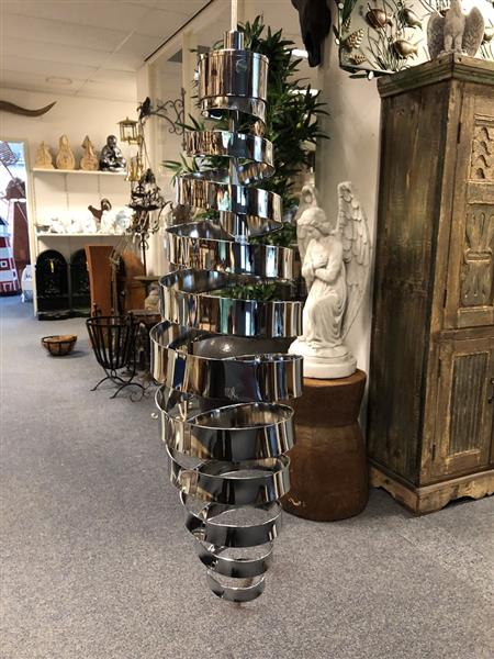 Grote foto hanglamp xl chrome nikkel super mooi en apart tuin en terras verlichting