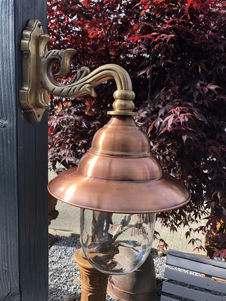 Grote foto buitenlamp geheel koper glas koperen wandlamp rustieke buitenlamp buiten wandlamp voordeur top k tuin en terras verlichting