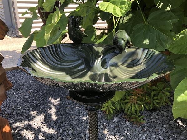 Grote foto fors vogel voer drink bad vol aluminium x zware uitvoering top kwaliteit tuin en terras tuindecoratie