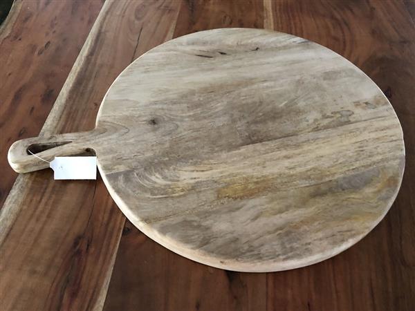 Grote foto dienblad pizza xl met handvat rustiek dienblad gemaakt van massief hout. huis en inrichting woningdecoratie