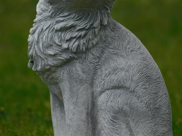 Grote foto beeld vos steen gedetailleerd tuin en terras tuindecoratie