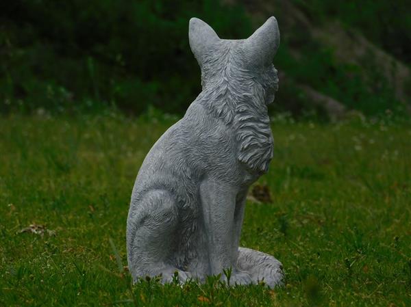 Grote foto beeld vos steen gedetailleerd tuin en terras tuindecoratie