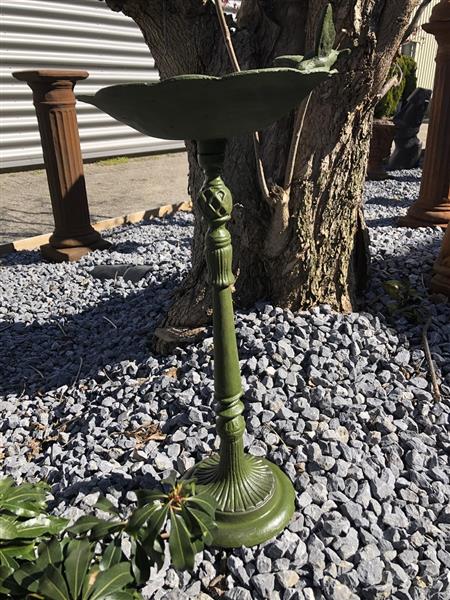 Grote foto laatste vogelbad met hummingbird xl gietijzer antiek groen rust. tuin en terras tuindecoratie