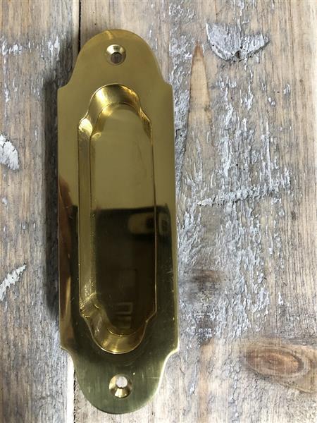 Grote foto komgreep gepolijst messing handvat klassiek voor schuifdeur doe het zelf en verbouw materialen en producten