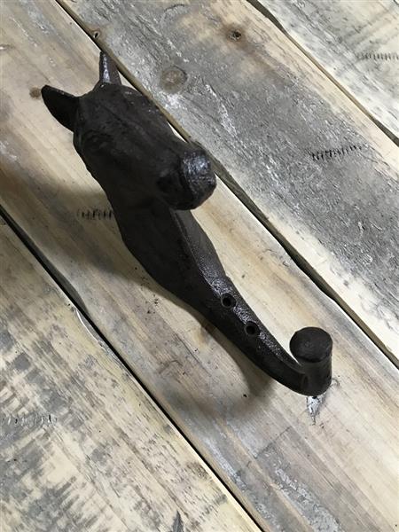 Grote foto kapstok als een paard haak in antiek bruin tuin en terras tuindecoratie