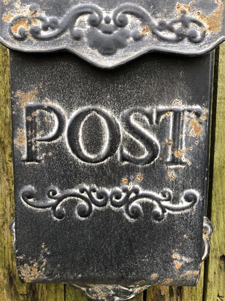 Grote foto brievenbus zink vintage prachtig ontwerp tuin en terras overige tuin en terras