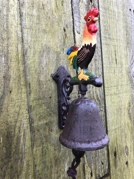 Grote foto deurbel haan gietijzer small. doe het zelf en verbouw deuren en horren