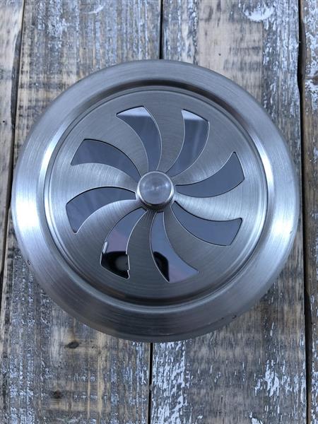 Grote foto bedienbaar luchtrooster openhaard rvs rooster rond. huis en inrichting kachels en openhaarden