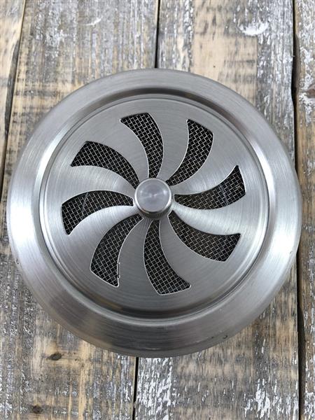 Grote foto bedienbaar luchtrooster openhaard rvs rooster rond. huis en inrichting kachels en openhaarden