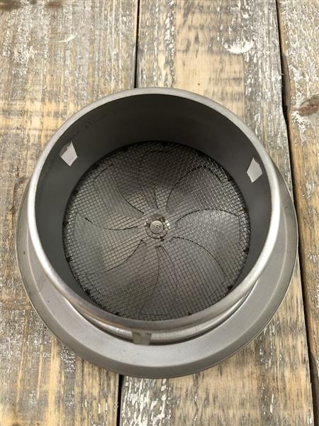 Grote foto bedienbaar luchtrooster openhaard rvs rooster rond. huis en inrichting kachels en openhaarden