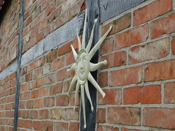 Grote foto wandornament zon old white metaal tuin en terras tuindecoratie