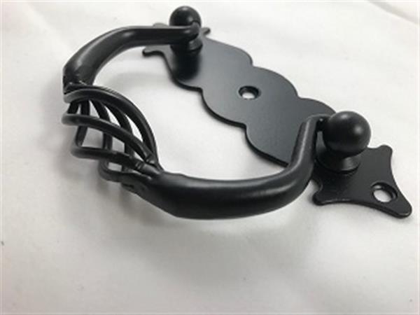 Grote foto een deurgreep gemaakt van smeedijzer met mooi gedraaid handvat mat zwart doe het zelf en verbouw materialen en producten