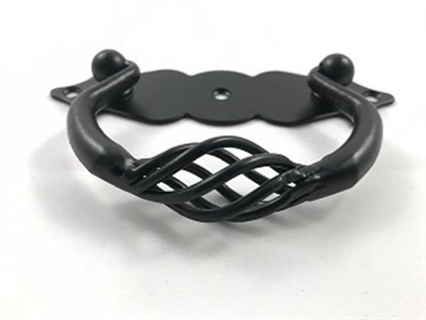 Grote foto een deurgreep gemaakt van smeedijzer met mooi gedraaid handvat mat zwart doe het zelf en verbouw materialen en producten