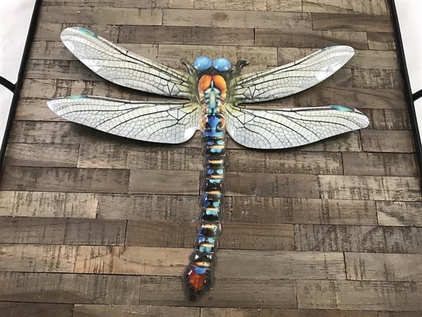 Grote foto set libelles metalen wandornamenten heel erg mooi tuin en terras tuindecoratie