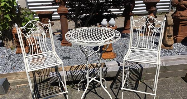 Grote foto tuinset wit metaal mooie set en van goede kwaliteit tuin en terras tuinmeubelen