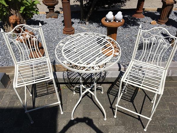 Grote foto tuinset wit metaal mooie set en van goede kwaliteit tuin en terras tuinmeubelen