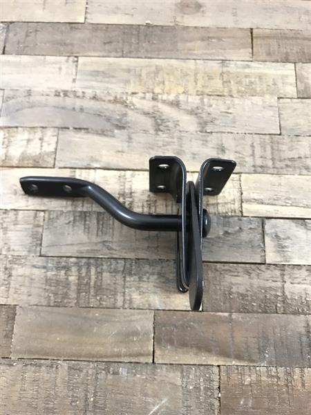 Grote foto eenvoudig valslot poortslot vanger zwart ijzeren slot doe het zelf en verbouw materialen en producten